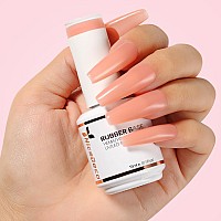 Nicedeco Rubber Base Gel For Nails Coral Rubber Gel U V Color Base Gel Nail Polish 15Ml 020