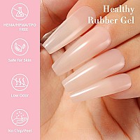 Nicedeco Rubber Base Gel For Nails Nude Rubber Gel U V Color Base Gel Nail Polish 15Ml 017