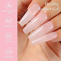 Nicedeco Rubber Base Gel For Nails Clear Pink Rubber Gel U V Color Base Gel Nail Polish 15Ml 015