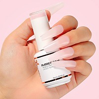 Nicedeco Rubber Base Gel For Nails Sheer Pink Rubber Gel U V Color Base Gel Nail Polish 15Ml 004