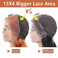 Fashion Plus Ginger Orange Lace Front Wigs Human Hair Body Wave 13X4 Hd Transparent Lace Frontal Wigs Human Hair Pre Plucked Bra