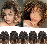 8 Inch Jamaican Bounce Crochet Hair 5 Packs 2X Ringlet Wand Curl Crochet Hair Pre Looped Bouncy Curl Curly Crochet Hair Extensio