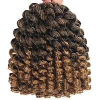 8 Inch Jamaican Bounce Crochet Hair 5 Packs 2X Ringlet Wand Curl Crochet Hair Pre Looped Bouncy Curl Curly Crochet Hair Extensio