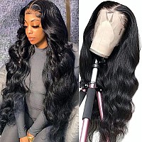 Royal Impression Body Wave Lace Front Wigs Human Hair Pre Plucked 13X4 Hd Lace Frontal Wigs Human Hair 180 Density Transparent