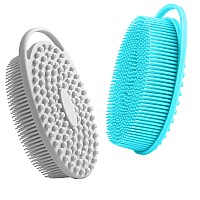 Silicone Body Scrubber Loofah Exfoliating Body Scrubber Silicone Loofah Shower Body Scrubber 2 Pack 2 In 1 Body Exfoliator Sc