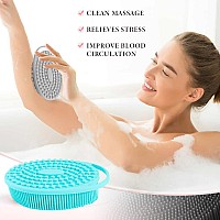 Silicone Body Scrubber Loofah Exfoliating Body Scrubber Silicone Loofah Shower Body Scrubber 2 Pack 2 In 1 Body Exfoliator Sc