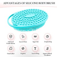 Silicone Body Scrubber Loofah Exfoliating Body Scrubber Silicone Loofah Shower Body Scrubber 2 Pack 2 In 1 Body Exfoliator Sc