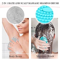 Silicone Body Scrubber Loofah Exfoliating Body Scrubber Silicone Loofah Shower Body Scrubber 2 Pack 2 In 1 Body Exfoliator Sc