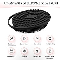 Silicone Body Scrubber Loofah Exfoliating Body Scrubber Silicone Loofah Shower Body Scrubber 2 Pack 2 In 1 Body Exfoliator Sc