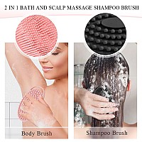 Silicone Body Scrubber Loofah Exfoliating Body Scrubber Silicone Loofah Shower Body Scrubber 2 Pack 2 In 1 Body Exfoliator Sc