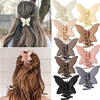 Seneeel 9 Pcs Butterfly Hair Clips 27 Medium Butterfly Clips For Thick Thin Hair Non Slip Cute Matte Hair Claw Clip For Wom