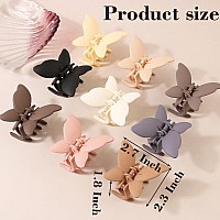 Seneeel 9 Pcs Butterfly Hair Clips 27 Medium Butterfly Clips For Thick Thin Hair Non Slip Cute Matte Hair Claw Clip For Wom