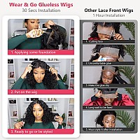 Smilegirl Glueless Wigs Human Hair Pre Plucked Pre Cut Curly Wear And Go Glueless Curly Wig For Black Women 5X5 Hd Lace Closure