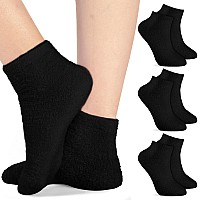 Janmercy 3 Pairs Aloe Socks Moisturizing Spa Socks Infused Socks Gel Sleeping Fuzzy Socks Dry Feet Socks Non Slip Lotion Socks F