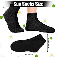 Janmercy 3 Pairs Aloe Socks Moisturizing Spa Socks Infused Socks Gel Sleeping Fuzzy Socks Dry Feet Socks Non Slip Lotion Socks F