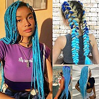 Fayeta Ombre Pre Stretched Braiding Hair 283 Packs Silky Color Blend Braid Hair Extensions 100 Kanekalon Synthetic Crochet