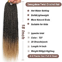 Short Crochet Hair For Black Women 14 Inch Senagalese Twist Crochet Hair 9 Packs Ombre Crochet Hair For Kids 20 Strands A Pack P