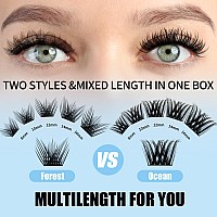 Cluster Lashes Gemerry Lash Clusters Fluffy Individual Lashes Two Styles Eyelash Clusters Wide Stem Soft Wispy Eyelash Extension