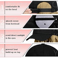 Qlenkay Baseball Hat Wig 24In Long Curly Wavy Extensions Synthetic Hairpiece Adjustable Cap Attached 2B Wave Hair For Women Ash