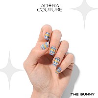 Adora Couture Semi Cured Gel Nail Strips 20Pcs Gel Nail Stickers With Uv Light Required Nail Sticker Nail Wraps For Women