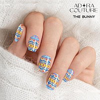 Adora Couture Semi Cured Gel Nail Strips 20Pcs Gel Nail Stickers With Uv Light Required Nail Sticker Nail Wraps For Women