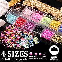 Rhinestones For Nails Pearls Manicure Kit With Nail Rhinestone Glue Gel Flat Back Glass Crystal Ab Clear Gems Colorful Ha