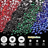 Rhinestones For Nails Manicure Kit With Nail Rhinestone Glue Gel Multi Size Flat Back Glass Crystal Ab Clear Mixed Color G