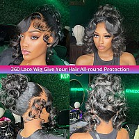 200 Density Loose Wave Lace Front Wigs Human Hair Pre Plucked 360 Hd Transparent Lace Front Wig Withbaby Hair Lace Front Wigs H