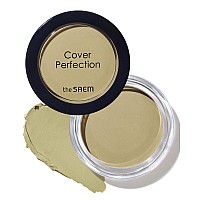 Thesaem Cover Perfection Pot Concealer Green Beige High Adherence Coverage Balm Conceals Corrects Redness Spots Matte F