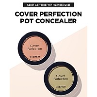 Thesaem Cover Perfection Pot Concealer Green Beige High Adherence Coverage Balm Conceals Corrects Redness Spots Matte F