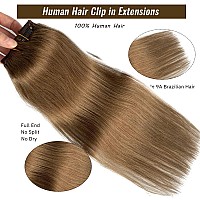 Clip In Hair Extensions Ash Brown Hair Extensions Real Human Hair Clip Ins 12 Inch Double Weft Clip In Hair Extensions Real Hum