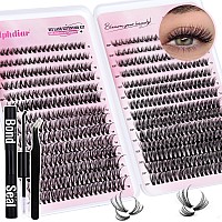 Lash Extension Kit 30D50D Eyelash Extension Kit D Curl Lash Clusters Kit With Lash Bond And Seal 560 Pcs Natural Lashes Extensi