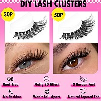 Lash Extension Kit 30D50D Eyelash Extension Kit D Curl Lash Clusters Kit With Lash Bond And Seal 560 Pcs Natural Lashes Extensi