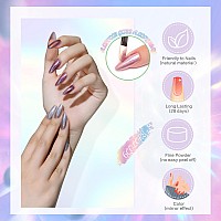 Bishengyf Chrome Nail Powder 6 Boxes Metallic Mirror Effect Nail Art Powder Holographic Pigment Glitter Dust For Gel Polish Man