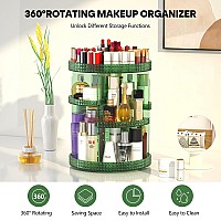 Hemtroy 360 Degree Rotating Makeup Organizer For Vanity Large Capacity Beauty Organizer Adjustable Diy 7 Layers Perfume Organi