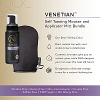 Norvell Sunless Self Tanning Bundle Venetian Self Tanner Mousse With Bronzer 8 Fl Oz Streakfree Tan Applicator Mitt Prem