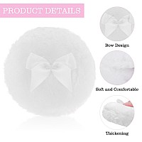 Sibba Large Fluffy Powder Puff 4 Inch Ultra Soft Washable Reusable Velour Face Body Powder Puff Loose Powder Puffs Wet Dry Make