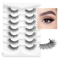 Onlyall Natural Lashes Wispy Lashes Natural Look False Eyelashes Natural Flared Eyelashes False Eye Lashes Soft Fluffy Lashes 7