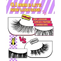 Onlyall Natural Lashes Wispy Lashes Natural Look False Eyelashes Natural Flared Eyelashes False Eye Lashes Soft Fluffy Lashes 7