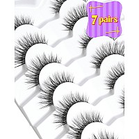 Onlyall Natural Lashes Wispy Lashes Natural Look False Eyelashes Natural Flared Eyelashes False Eye Lashes Soft Fluffy Lashes 7