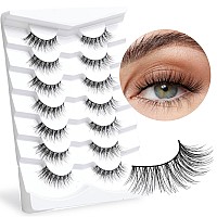 Onlyall Natural Lashes Wispy Lashes Natural Look False Eyelashes Natural Flared Eyelashes False Eye Lashes Soft Fluffy Lashes 7