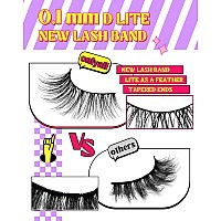 Onlyall Natural Lashes Wispy Lashes Natural Look False Eyelashes Natural Flared Eyelashes False Eye Lashes Soft Fluffy Lashes 7