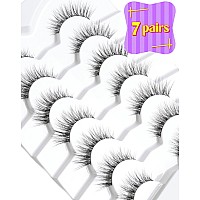 Onlyall Natural Lashes Wispy Lashes Natural Look False Eyelashes Natural Flared Eyelashes False Eye Lashes Soft Fluffy Lashes 7