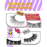 Onlyall Natural Lashes Wispy Lashes Natural Look False Eyelashes Natural Flared Eyelashes False Eye Lashes Soft Fluffy Lashes 7