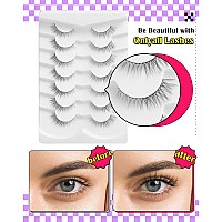 Onlyall Natural Lashes Wispy Lashes Natural Look False Eyelashes Natural Flared Eyelashes False Eye Lashes Soft Fluffy Lashes 7