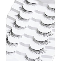 Onlyall Natural Lashes Wispy Lashes Natural Look False Eyelashes Natural Flared Eyelashes False Eye Lashes Soft Fluffy Lashes 7