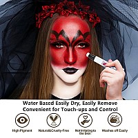 Go Ho Red Face Paint Stickwater Based Cream Red Body Paint Washableface Paint Kit Full Covers Oilfreehalloween Cosplay Sfx R