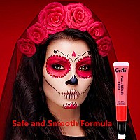 Go Ho Red Face Paint Stickwater Based Cream Red Body Paint Washableface Paint Kit Full Covers Oilfreehalloween Cosplay Sfx R