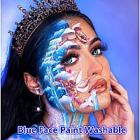 Go Ho Royal Blue Face Paint Washablewater Based Cream Blue Face Body Painthalloween Cosplay Sfx Smurf Mystique Avatar Clown Ma