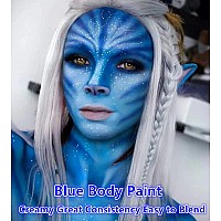 Go Ho Royal Blue Face Paint Washablewater Based Cream Blue Face Body Painthalloween Cosplay Sfx Smurf Mystique Avatar Clown Ma